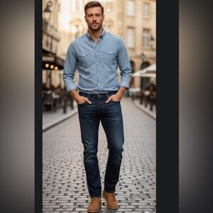 Brixton Dark Indigo Slim Men's Jeans vintage